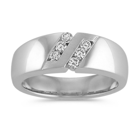 Diamond Ring with Channel-Setting and Satin Finish (8mm) Diamond Ring with Channel-Setting and Satin Finish (8mm)