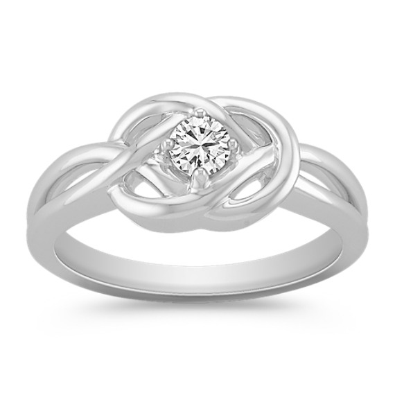 Diamond Sterling Silver Twist Ring Diamond Sterling Silver Twist Ring