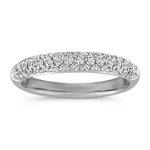 Diamond Wedding Band with Pavé Setting Diamond Wedding Band with Pavé Setting