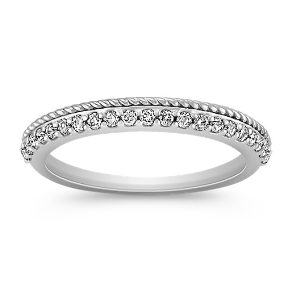 Diamond Wedding Band with Pavé Setting Diamond Wedding Band with Pavé Setting