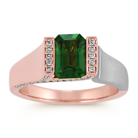 emerald cut green sapphire