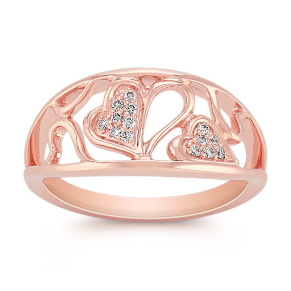 Heart Diamond Ring in Rose Gold Heart Diamond Ring in Rose Gold