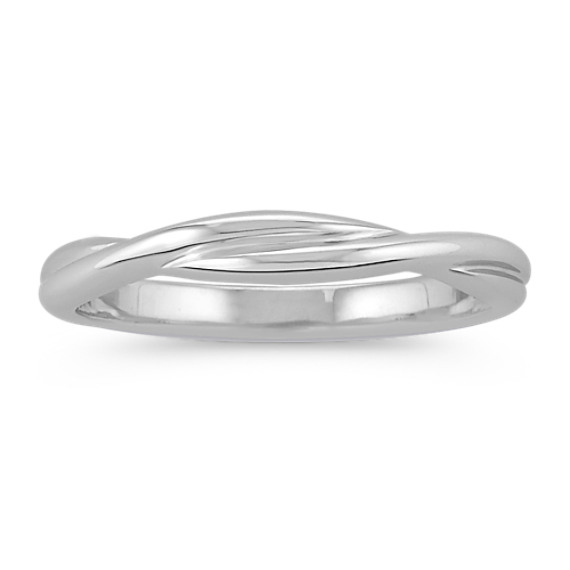 Infinity 14k White Gold Wedding Band Infinity 14k White Gold Wedding Band