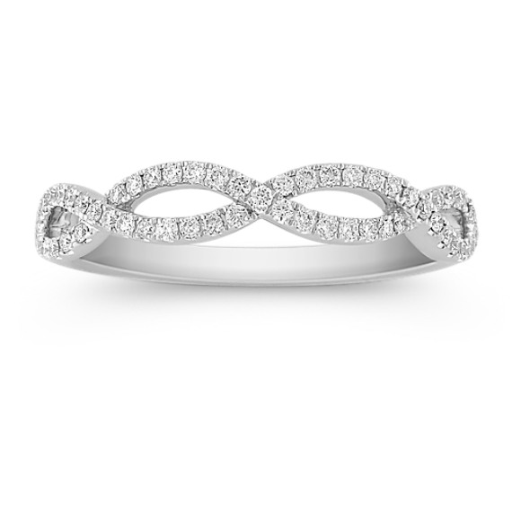 Infinity Diamond Wedding Band with Pavé Setting Infinity Diamond Wedding Band with Pavé Setting