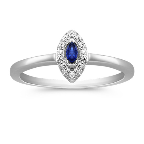 Marquise Sapphire and Round Diamond Ring Marquise Sapphire and Round Diamond Ring