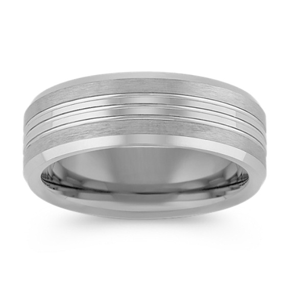 Max-T Engraved Titanium Comfort Fit Ring (7.5mm) Max-T Engraved Titanium Comfort Fit Ring (7.5mm)