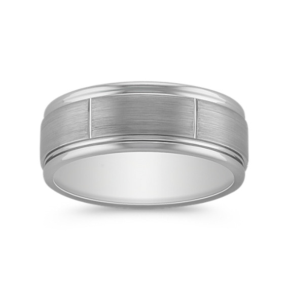 Max-T Engraved Titanium Comfort Fit Ring (8mm) Max-T Engraved Titanium Comfort Fit Ring (8mm)