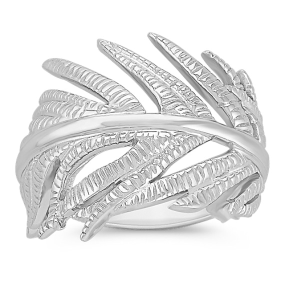 Modern Feather Sterling Silver Ring Modern Feather Sterling Silver Ring