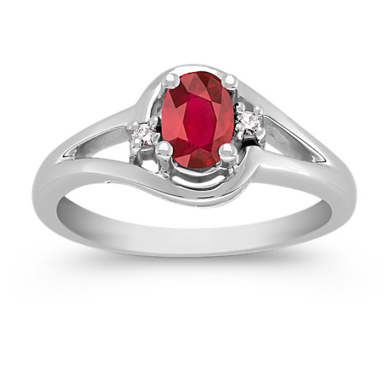 Oval Ruby and Diamond Ring Oval Ruby and Diamond Ring