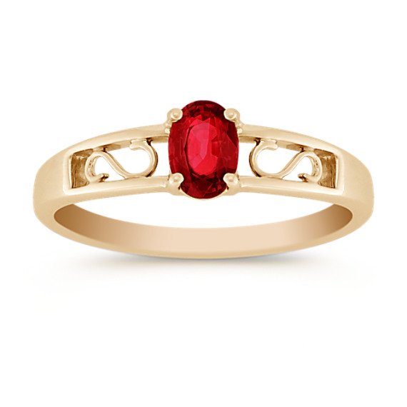 Oval Ruby Ring Oval Ruby Ring