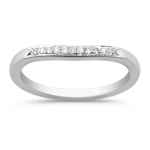 Pavé Set Diamond Contour Wedding Band in Platinum Pavé Set Diamond Contour Wedding Band in Platinum