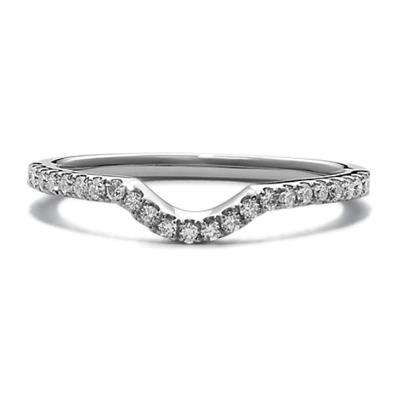 Pavé Set Diamond Contour Wedding Band Pavé Set Diamond Contour Wedding Band