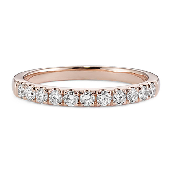 Pavé Set Diamond Wedding Band in 14k Rose Gold Pavé Set Diamond Wedding Band in 14k Rose Gold