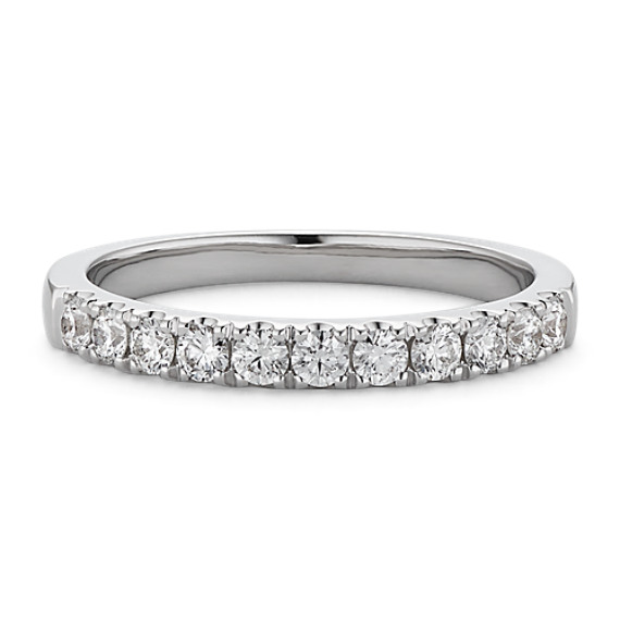 Pavé Set Diamond Wedding Band in 14k White Gold Pavé Set Diamond Wedding Band in 14k White Gold