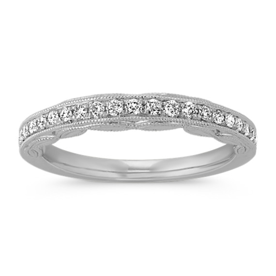Pavé Set Vintage Diamond Wedding Band in Platinum Pavé Set Vintage Diamond Wedding Band in Platinum