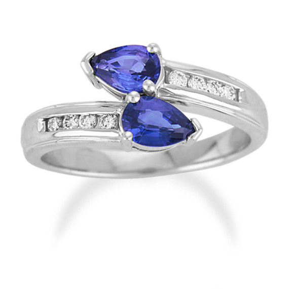 Pear Shaped Sapphire and Diamond Ring Pear Shaped Sapphire and Diamond Ring