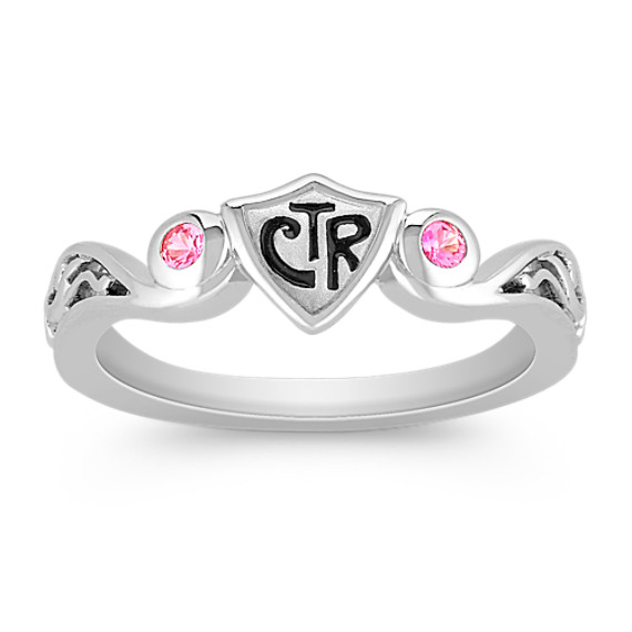Pink Sapphire and Sterling Silver CTR Ring Pink Sapphire and Sterling Silver CTR Ring