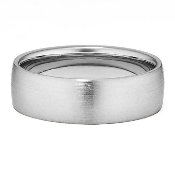 Platinum Comfort Fit Band with Matte Finish (6.5mm) Platinum Comfort Fit Band with Matte Finish (6.5mm)