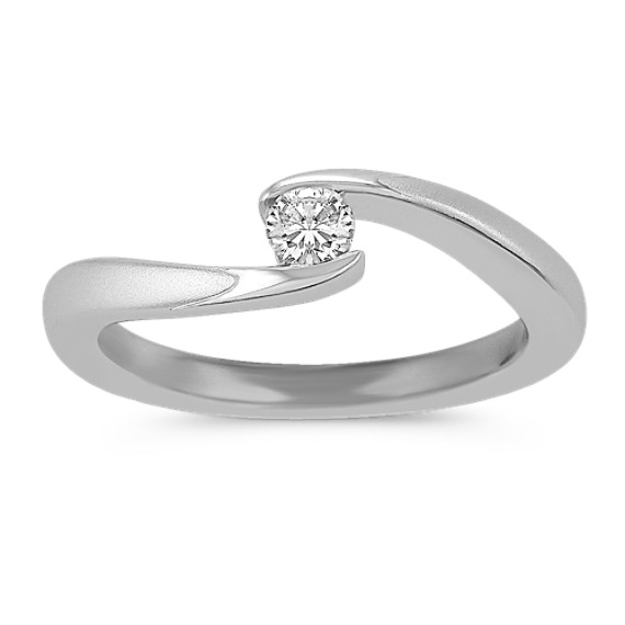 Polished Diamond Ring in Sterling Silver Polished Diamond Ring in Sterling Silver