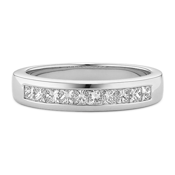 Princess Cut Channel-Set Diamond Wedding Band in Platinum Princess Cut Channel-Set Diamond Wedding Band in Platinum