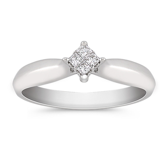Princess Cut Diamond Ring in Sterling Silver Princess Cut Diamond Ring in Sterling Silver