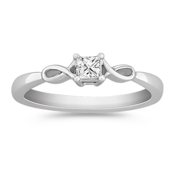 Princess Cut Diamond Ring in Sterling Silver Princess Cut Diamond Ring in Sterling Silver