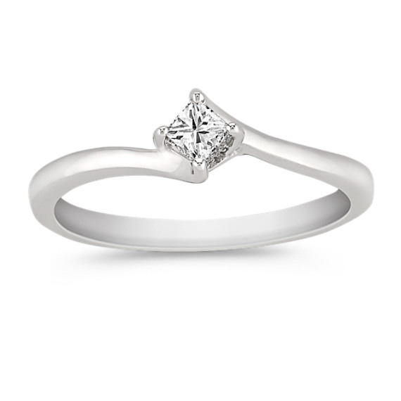 Princess Cut Diamond Ring in Sterling Silver Princess Cut Diamond Ring in Sterling Silver