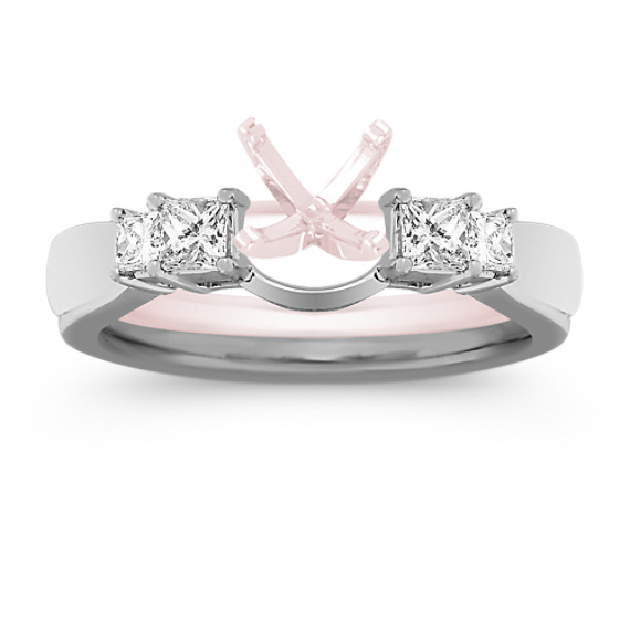 Princess Cut Diamond Solitaire Engagement Ring Wrap Princess Cut Diamond Solitaire Engagement Ring Wrap