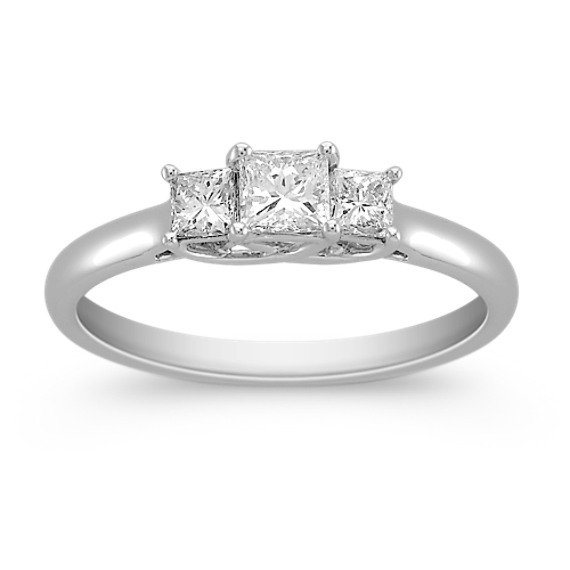 Princess Cut Diamond Three-Stone Ring Princess Cut Diamond Three-Stone Ring