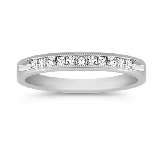 Princess Cut Diamond Wedding Band with Channel Setting Princess Cut Diamond Wedding Band with Channel Setting