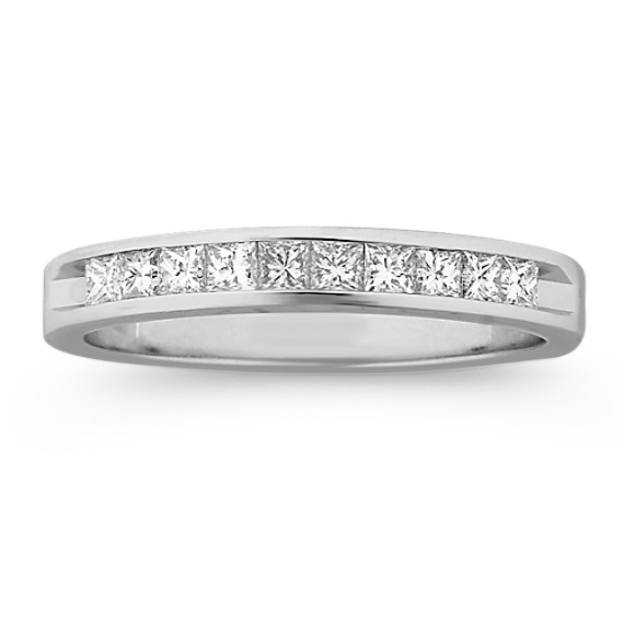 Princess Cut Diamond Wedding Band with Channel-Setting Princess Cut Diamond Wedding Band with Channel-Setting