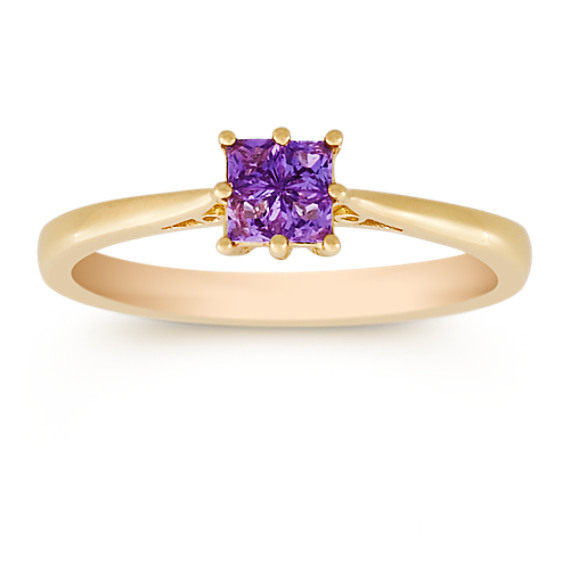 Princess Cut Lavender Sapphire Ring Princess Cut Lavender Sapphire Ring