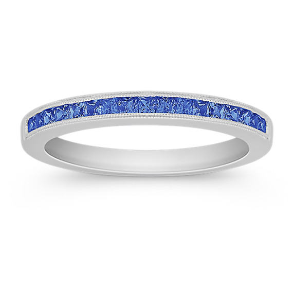 Princess Cut Sapphire Wedding Band Princess Cut Sapphire Wedding Band