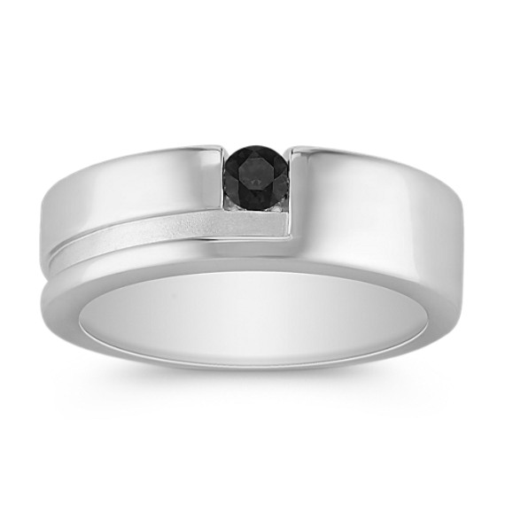 Round Black Sapphire Ring Round Black Sapphire Ring