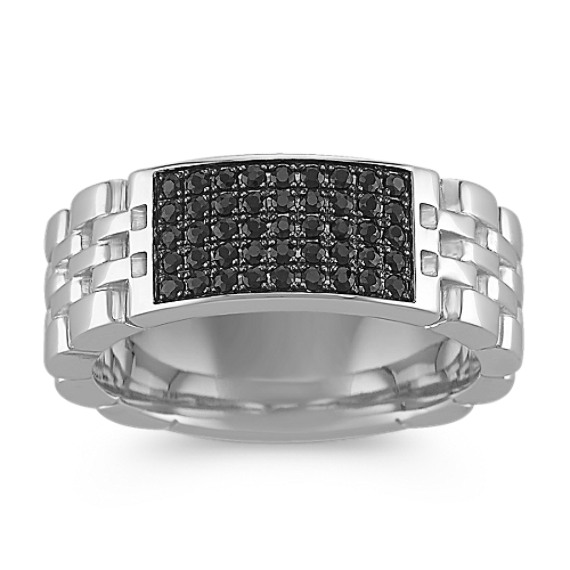 Round Black Sapphire Ring (8.5mm) Round Black Sapphire Ring (8.5mm)