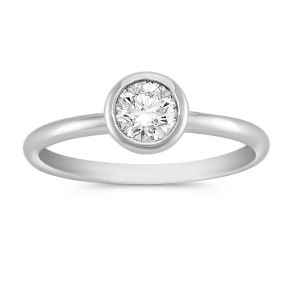 Round Diamond Bezel Engagement Ring Round Diamond Bezel Engagement Ring