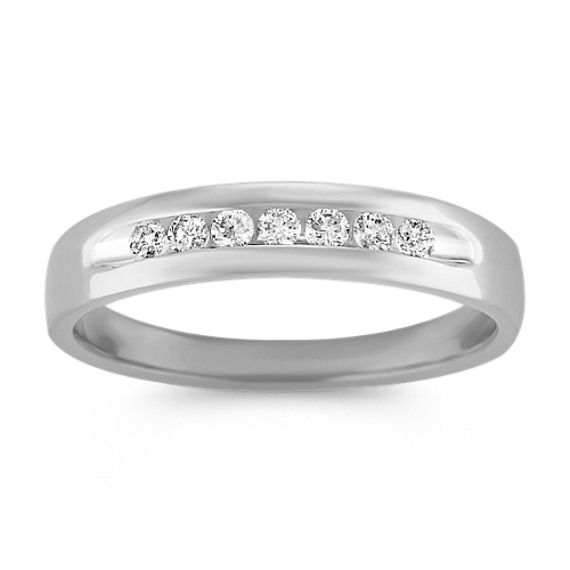 Round Diamond Channel-Set Men's Ring Round Diamond Channel-Set Men's Ring