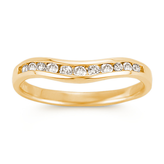 Round Diamond Contour Wedding Band Round Diamond Contour Wedding Band