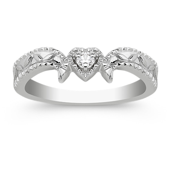 Round Diamond Heart Ring Round Diamond Heart Ring