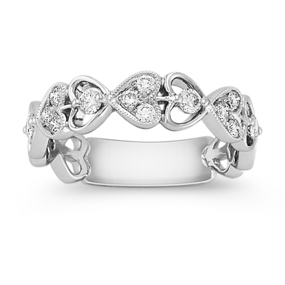 Round Diamond Heart Ring Round Diamond Heart Ring