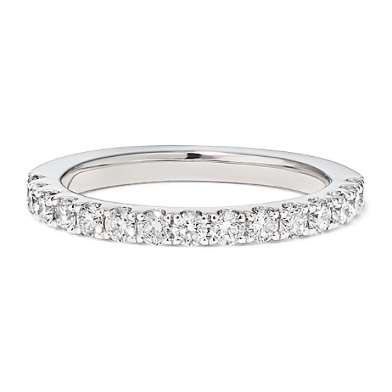 Round Diamond Pavé-Set Wedding Band in Platinum Round Diamond Pavé-Set Wedding Band in Platinum