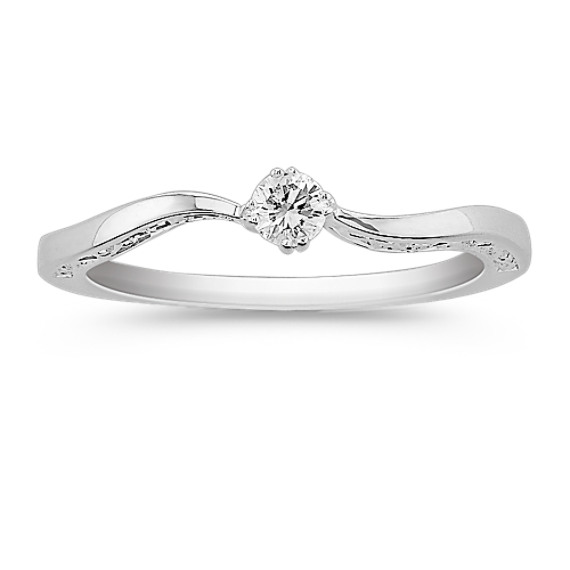 Round Diamond Ring in Sterling Silver Round Diamond Ring in Sterling Silver