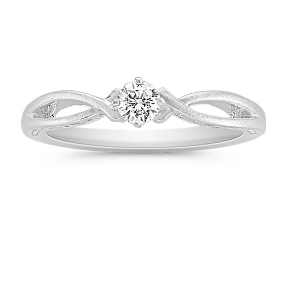 Round Diamond Ring in Sterling Silver Round Diamond Ring in Sterling Silver