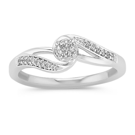 Round Diamond Ring in Sterling Silver Round Diamond Ring in Sterling Silver
