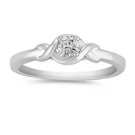 Round Diamond Ring in Sterling Silver Round Diamond Ring in Sterling Silver