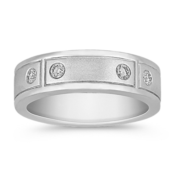 Round Diamond Ring with Bezel Setting (7mm) Round Diamond Ring with Bezel Setting (7mm)