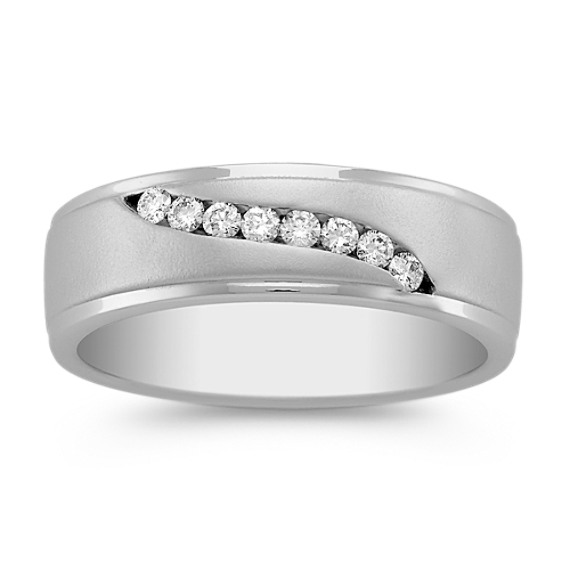 Round Diamond Swirl Ring with Channel-Setting Round Diamond Swirl Ring with Channel-Setting