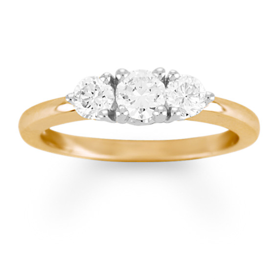 Round Diamond Three-Stone Ring Round Diamond Three-Stone Ring