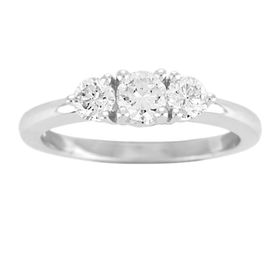 Round Diamond Three-Stone Ring Round Diamond Three-Stone Ring
