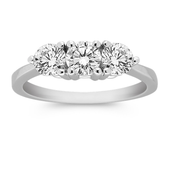Round Diamond Three-Stone Ring Round Diamond Three-Stone Ring